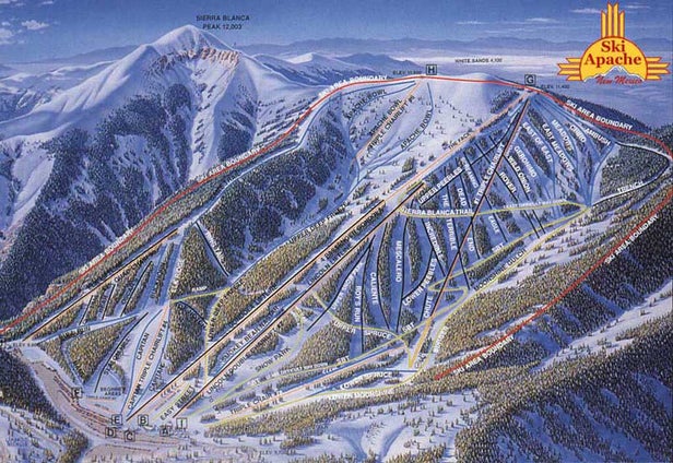 Ski Apache Mapa sjezdovek