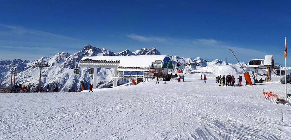 Sur les pistes de ski de Vaujany...