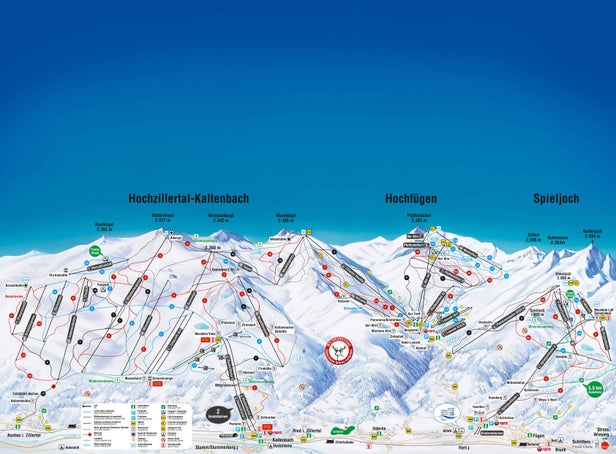 Pistenplan Fügen - Spieljoch