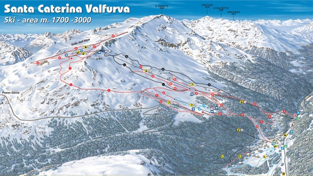 Santa Caterina Valfurva Mapa zjazdoviek