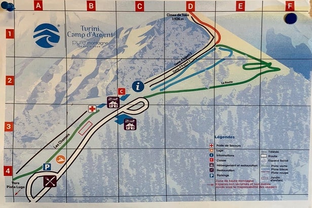 Pistenplan Turini Camp d'Argent 