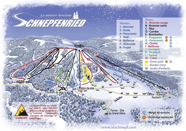 Le Schnepfenried Mapa zjazdoviek