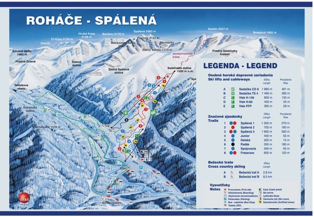 Roháče Spálená Mappa piste