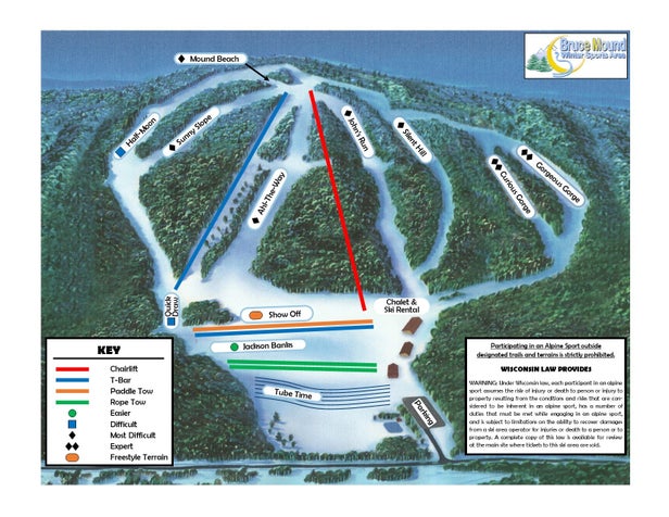 Bruce Mound Mapa sjezdovek