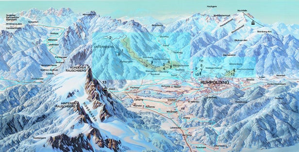 Ruhpolding Piste Map