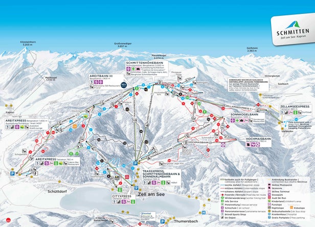 Pistenplan Zell am See - Schmittenhöhe