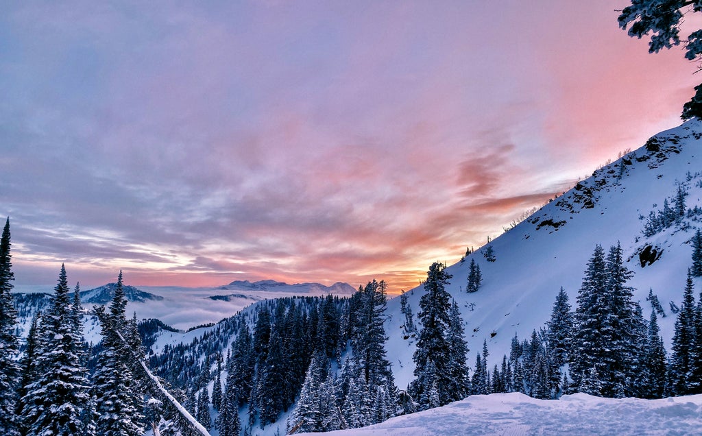 Brighton Mountain, Utah at sunset