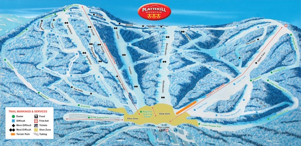 Plattekill Mountain Mapa zjazdoviek