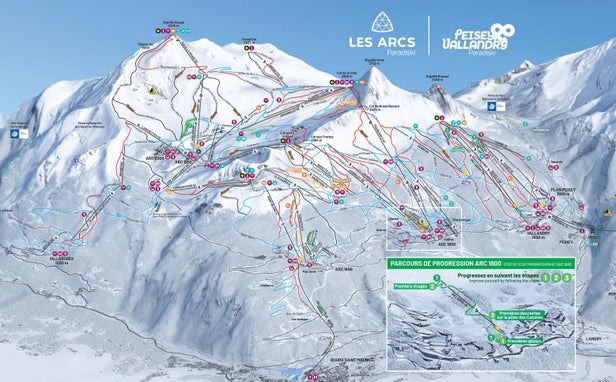 Peisey-Vallandry Mapa zjazdoviek