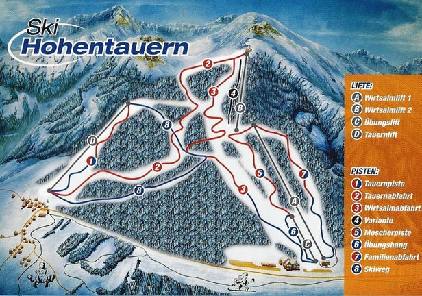 Hohentauern Piste Map