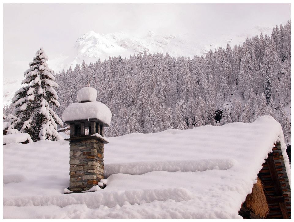 Fresh snow in Gressoney - Monterosa Ski, Italy. Nov. 29, 2012