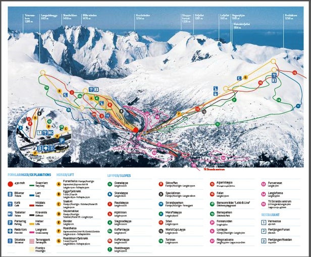 Stranda Piste Map