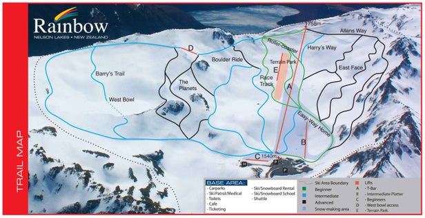 Pistenplan Rainbow Ski Area