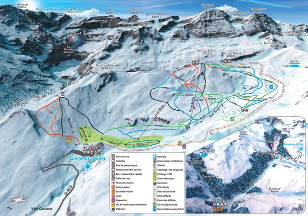 Gavarnie Gèdre Mapa zjazdoviek