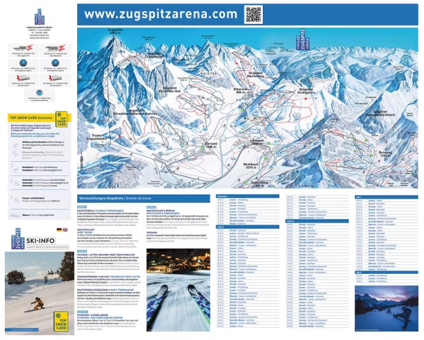 Lermoos - Grubigstein Mapa sjezdovek