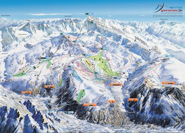 Alpe d'Huez Piste Map