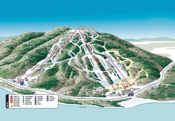 Pleasant Mountain Mapa zjazdoviek