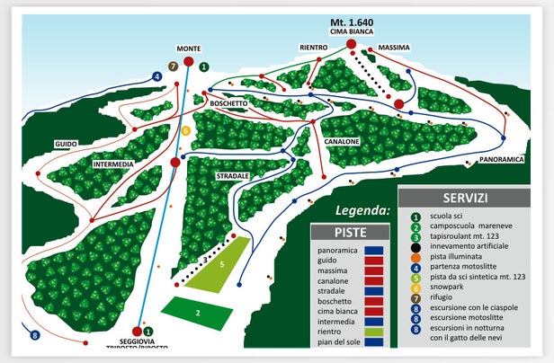 Pistenplan Villaggio Palumbo - Sila