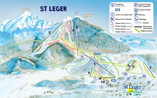 Pistenplan Saint Léger les Mélèzes