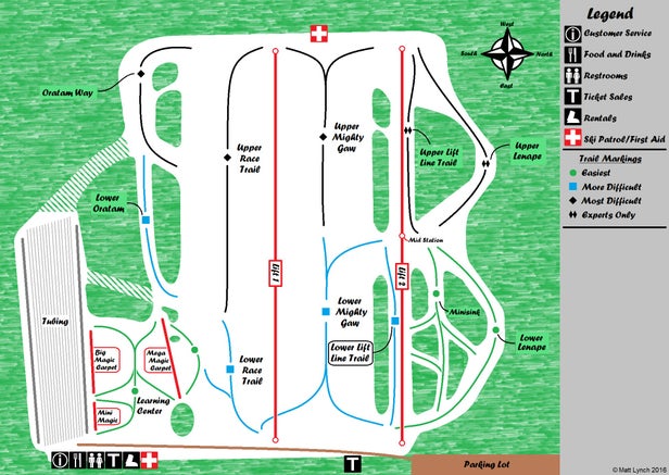 Campgaw Mountain Mapa zjazdoviek