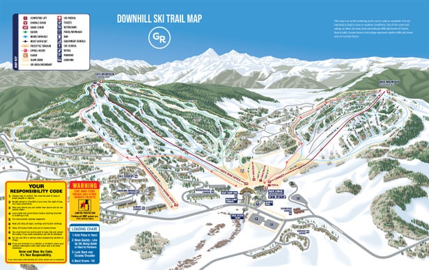 Ski Granby Ranch – mapa tras narciarskich