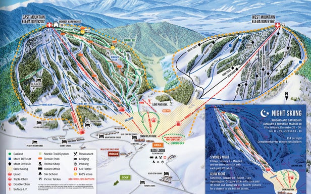 Ski Granby Ranch Mapa zjazdoviek