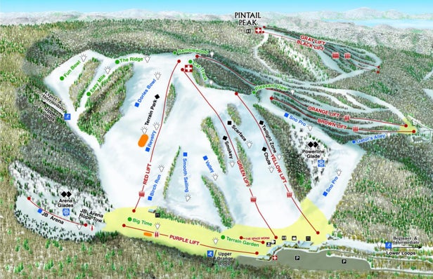 Nubs Nob Ski Area Mapa zjazdoviek