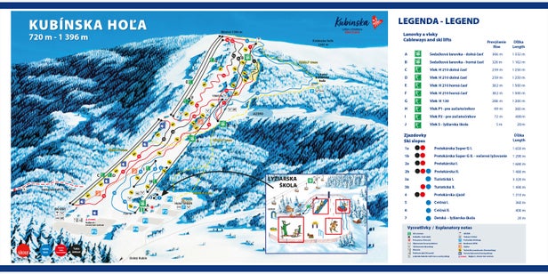 Pistenplan SKI PARK Kubínska