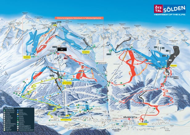Plan des pistes - Sölden