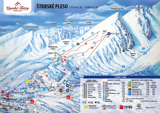 Pistenplan Strbske Pleso