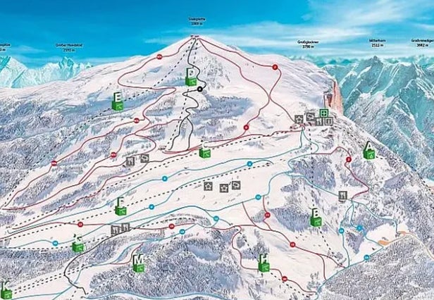 Steinplatte Waidring Mapa sjezdovek