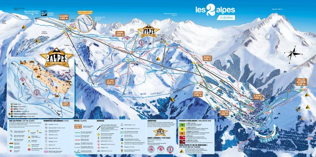 Pistenplan Les 2 Alpes