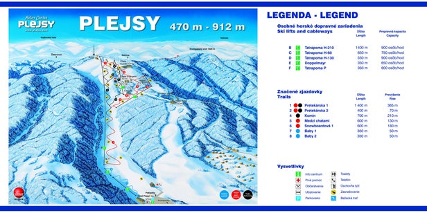 Plejsy – mapa tras narciarskich