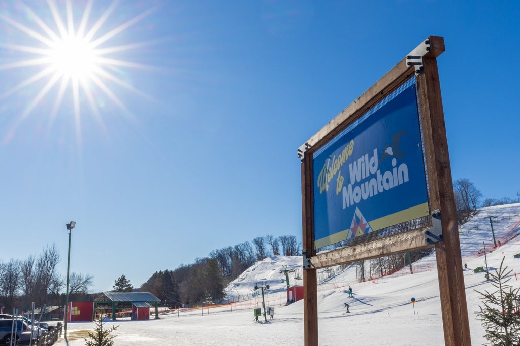 Wild Mountain Ski & Snowboard Area - Welcome sign