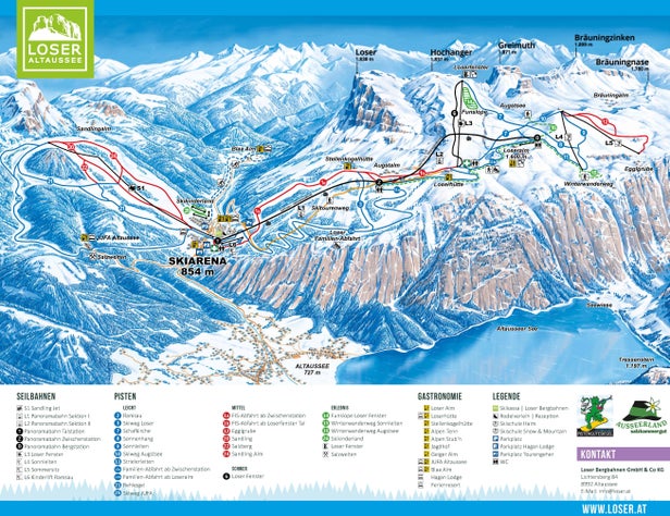 Loser - Altaussee Mappa piste