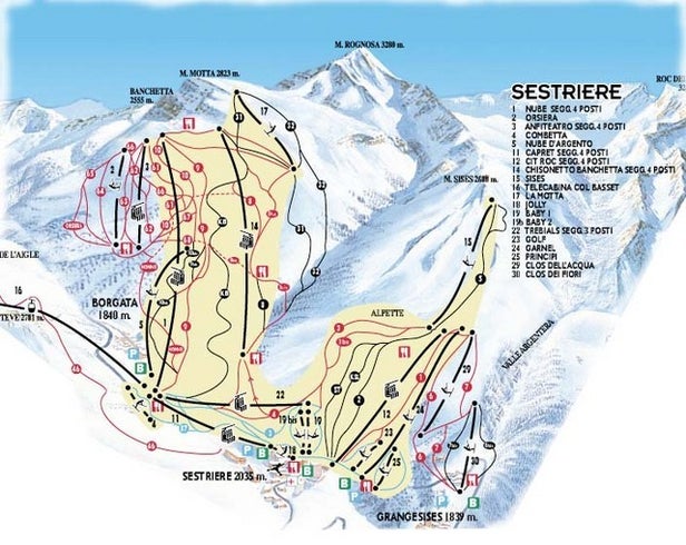 Alpette Mappa piste