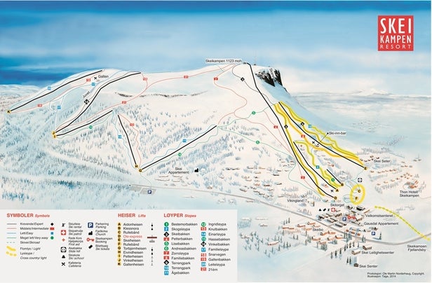 Skeikampen Mapa zjazdoviek