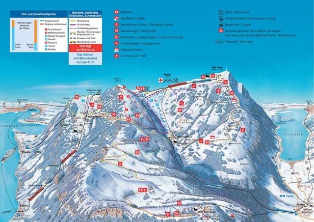 Rigi Mapa sjezdovek