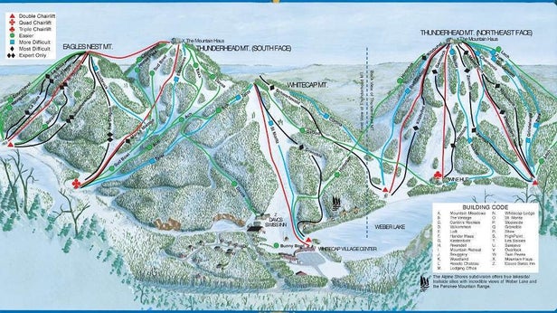 Whitecap Mountain Mapa zjazdoviek