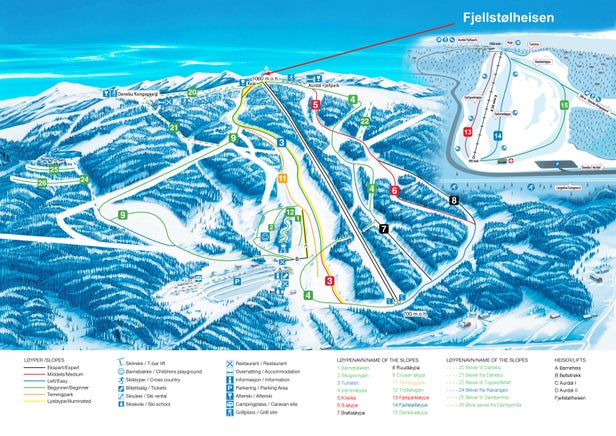 Pistenplan Valdres