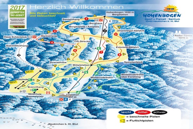 Pistenplan Hohenbogen