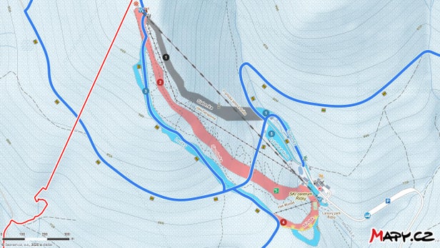 Říčky Mapa sjezdovek