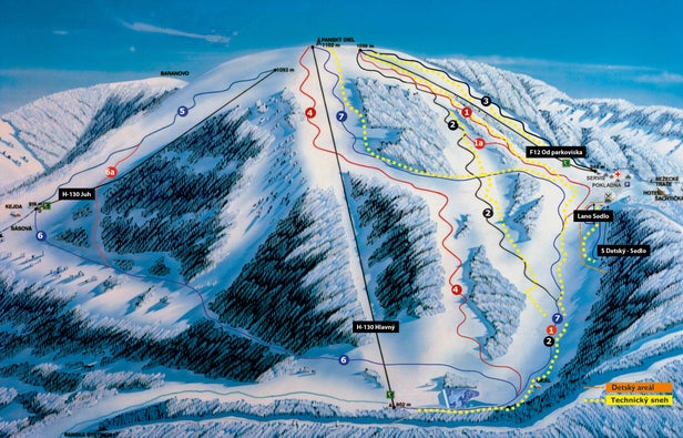 Plan des pistes - Sachticky