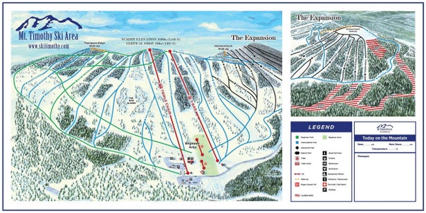 Pistenplan Mount Timothy