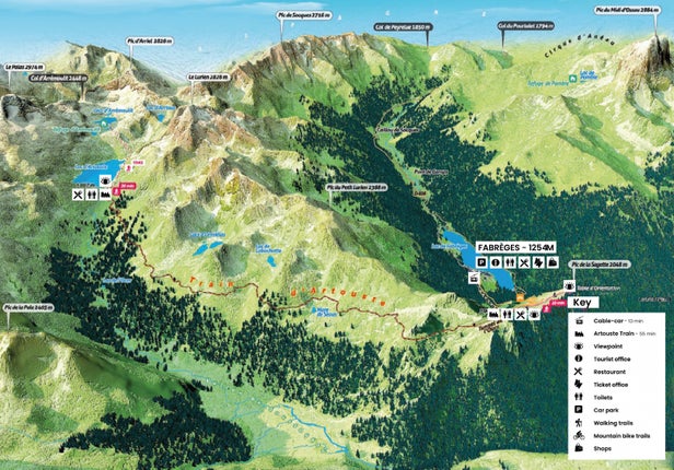 Artouste – mapa tras narciarskich