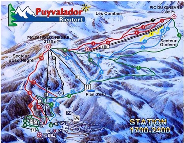 Puyvalador Mappa piste