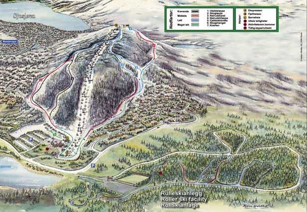 Sjusjøen Mapa zjazdoviek