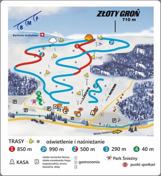 Pistenplan Istebna - Złoty Groń