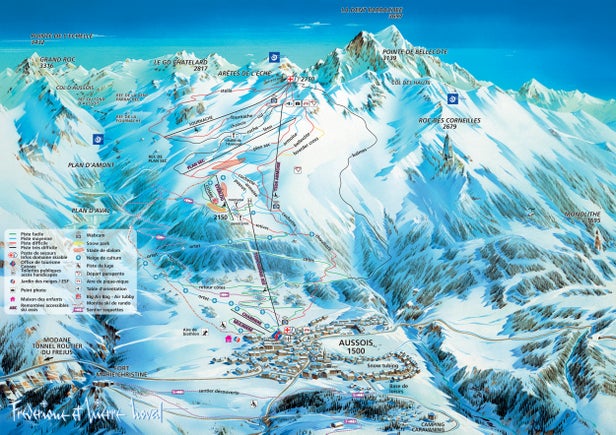 Aussois Mapa sjezdovek