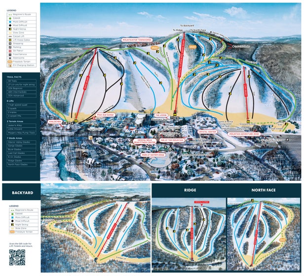 Crystal Mountain, MI Mapa zjazdoviek